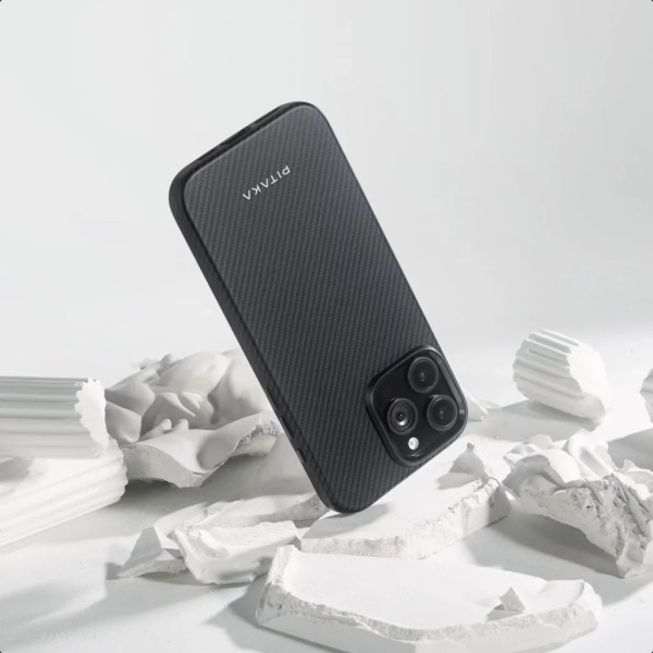 Фото - Чохол для смартфону Pitaka Military-Grade Protective Classic Twill 600D Black/Grey for iPhone 16 Pro (KI1601PPA)