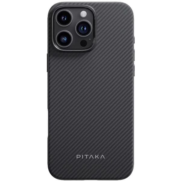 Фото - Чохол для смартфону Pitaka Military-Grade Protective Classic Twill 600D Black/Grey for iPhone 16 Pro (KI1601PPA)