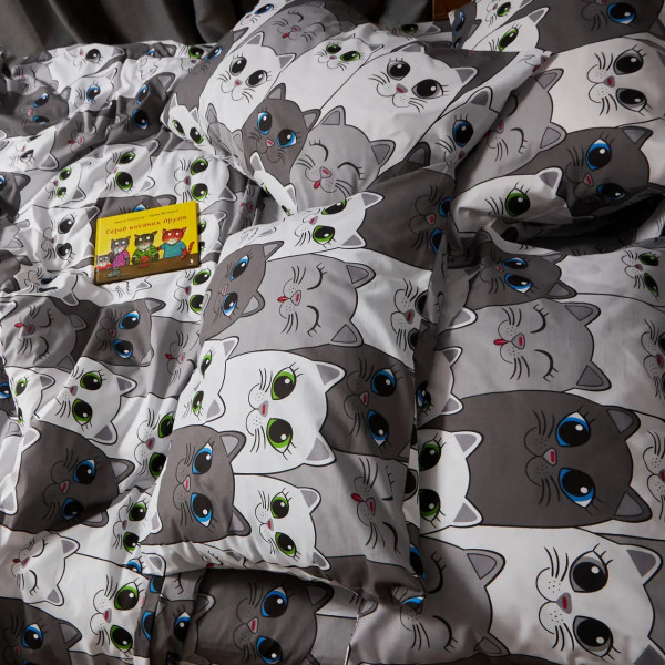 Фото - Комплект постільної білизни Moon&Star Бязь Gold Люкс Furry Friends King Size 220x240 нав. 2х40х60 (MS-820009240)