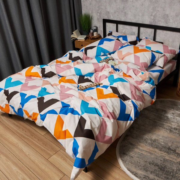 Фото - Комплект постільної білизни Moon&Star Бязь Gold Люкс Color Clash 143х210 см нав. 2х70х70 (MS-820008977)