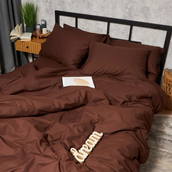 Фото - Комплект постільної білизни Moon&Star Бязь Gold Люкс Chocolate Dream 175х210 нав. 2х70х70 (MS-820008932)