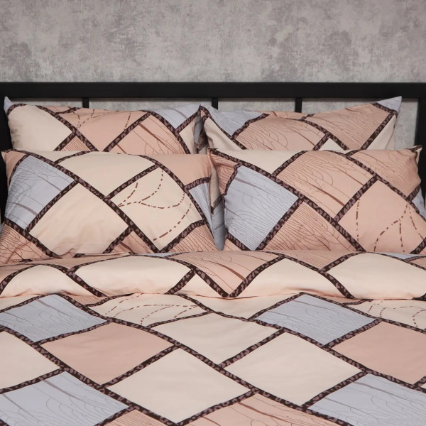 Фото - Комплект постільної білизни Moon&Star Бязь Gold Люкс Cozy Puzzle 175х210 нав. 4х70х70 (MS-820009039)