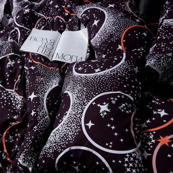 Фото - Комплект постільної білизни Moon&Star Бязь Gold Люкс «Cosmic Vibes» 143х210 см нав. 4х70х70 (MS-820006214)