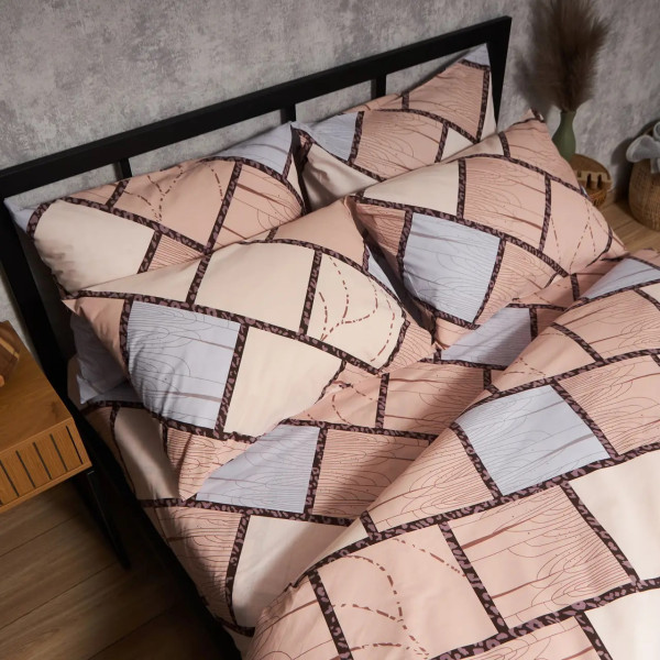 Фото - Комплект постельного белья Moon&Star Бязь Gold Люкс Cozy Puzzle King Size 220x240 нав. 2х50х70 (MS-820009031)