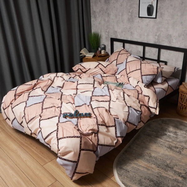 Фото - Комплект постільної білизни Moon&Star Бязь Gold Люкс Cozy Puzzle 175х210 нав. 4х70х70 (MS-820009039)