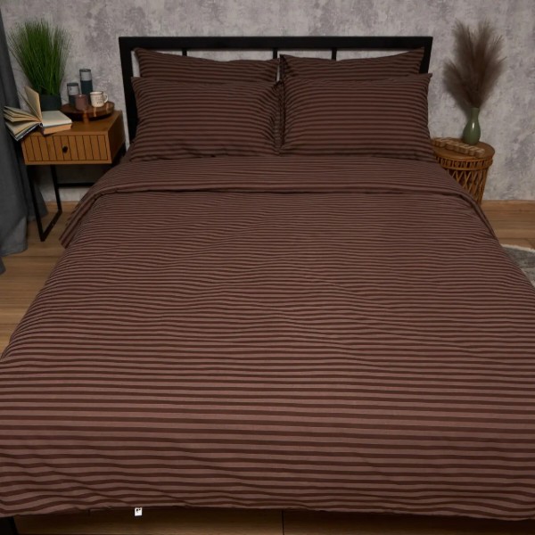 Фото - Комплект постельного белья Moon&Star Бязь Gold Люкс Espresso Lines 200х220 нав. 2х40х60 (MS-820009180)