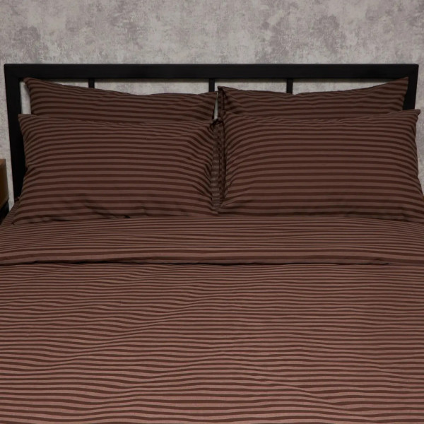 Фото - Комплект постільної білизни Moon&Star Бязь Gold Люкс Espresso Lines 143х210 см нав. 4х70х70 (MS-820009189)