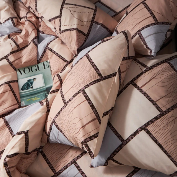 Фото - Комплект постельного белья Moon&Star Бязь Gold Люкс Cozy Puzzle King Size 220x240 нав. 2х50х70 (MS-820009031)