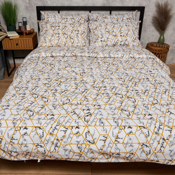 Фото - Комплект постільної білизни Moon&Star Бязь Gold Люкс Modern Marble 175х210 нав. 2х50х70 (MS-820009456)