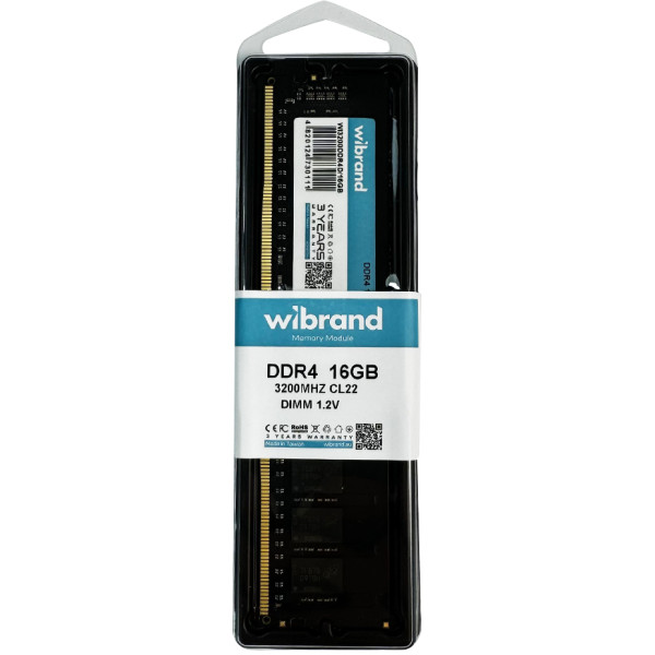 Фото - Память DDR Wibrand DDR4 16GB 3200MHz CL22 DIMM (WI3200DDR4D/16GB)