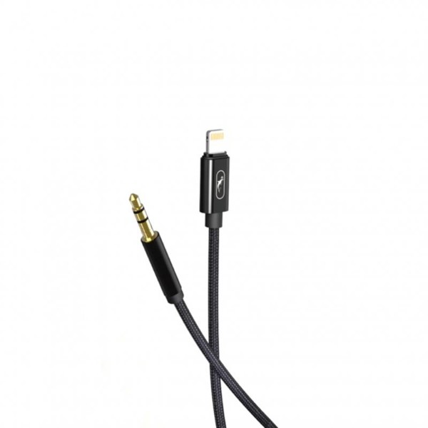 Фото - Кабель SkyDolphin SR26 Braided Wire Lightning-3.5 мм, 1 м Black (AUX-000069)