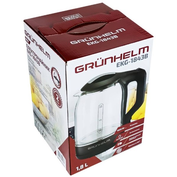 Фото - Електричний чайник Grunhelm EKG-1843B Black