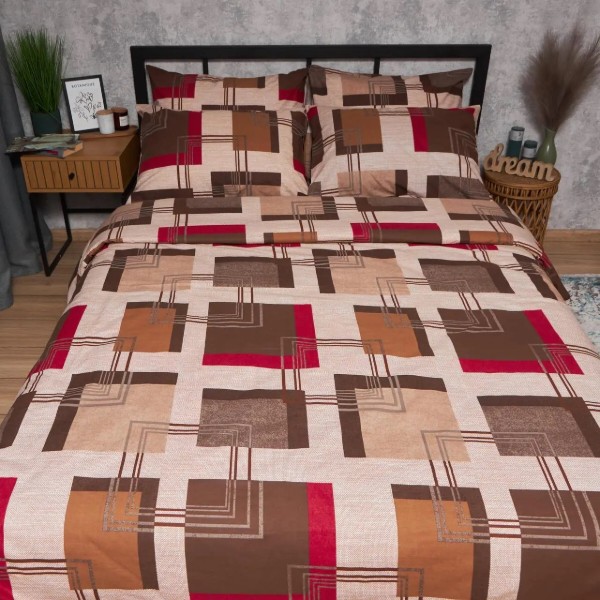 Фото - Комплект постільної білизни Moon&Star Бязь Gold Люкс Retro Geometry 160х220х2 нав. 4х50х70 (MS-820006718)
