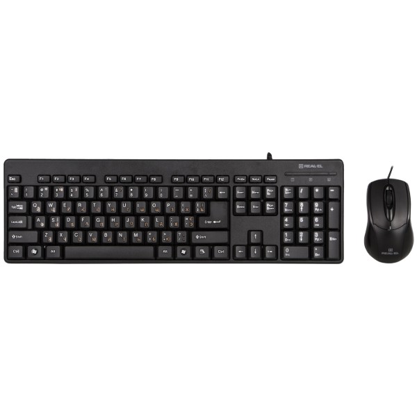 Фото - Клавиатура+мышь REAL-EL Standard 503 Kit USB Black (EL123100022)