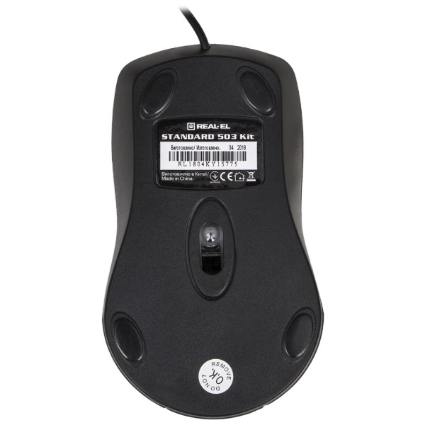 Фото - Клавиатура+мышь REAL-EL Standard 503 Kit USB Black (EL123100022)