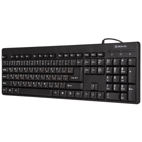 Фото - Клавиатура+мышь REAL-EL Standard 503 Kit USB Black (EL123100022)
