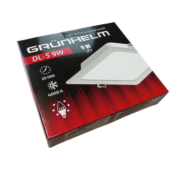 Фото - Светодиодный светильник Grunhelm DL-S 9W 145х145хх29.5 мм