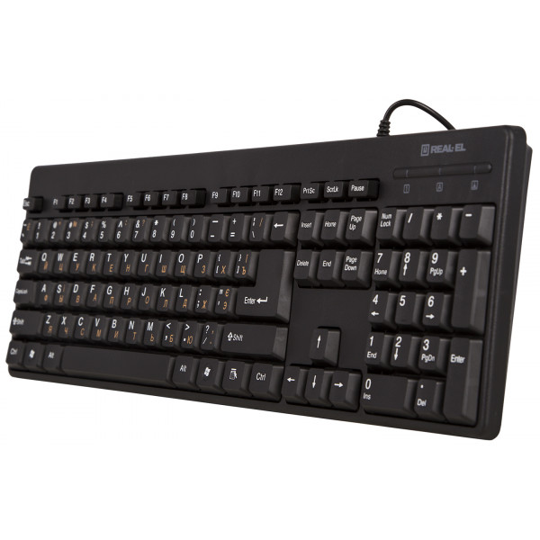 Фото - Клавиатура проводная REAL-EL Standard 502 USB Black (EL123100023)