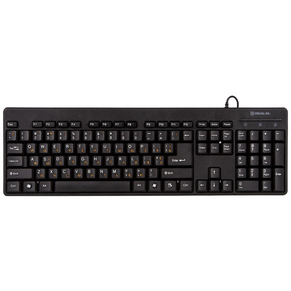 Фото - Клавиатура проводная REAL-EL Standard 502 USB Black (EL123100023)