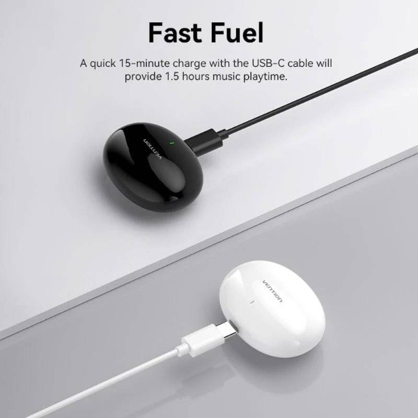 Фото - Навушники вкладиші бездротові TWS Vention Elf Earbuds E01 White (NBFW0)