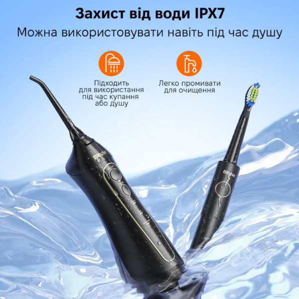 Фото - Ирригатор Bitvae F5020 Black + зубная щетка E11 Black