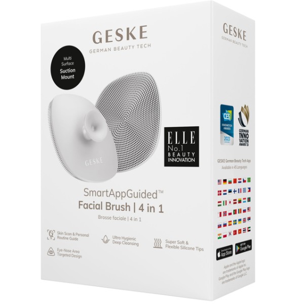 Фото - Щітка для чищення обличчя GESKE Facial Brush 4 в 1 білий з тримачем (GK000038WH01)