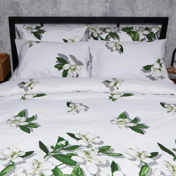 Фото - Комплект постільної білизни Moon&Star Бязь Gold Люкс «Wisteria White» 160х220х2 нав. 4х70х70 (MS-820007489)