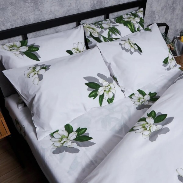Фото - Комплект постільної білизни Moon&Star Бязь Gold Люкс «Wisteria White» 143х210х2 нав. 2х70х70 (MS-820007482)