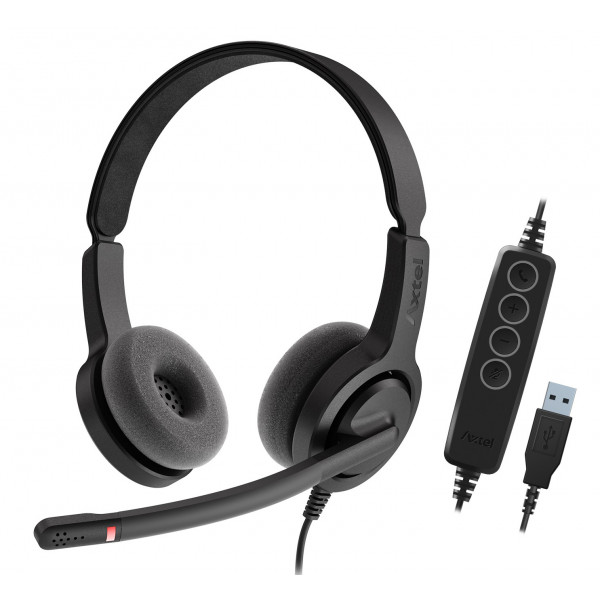 Фото - Гарнітура дротова Axtel Voice UC 28 duo NC (AXH-V28UCD)