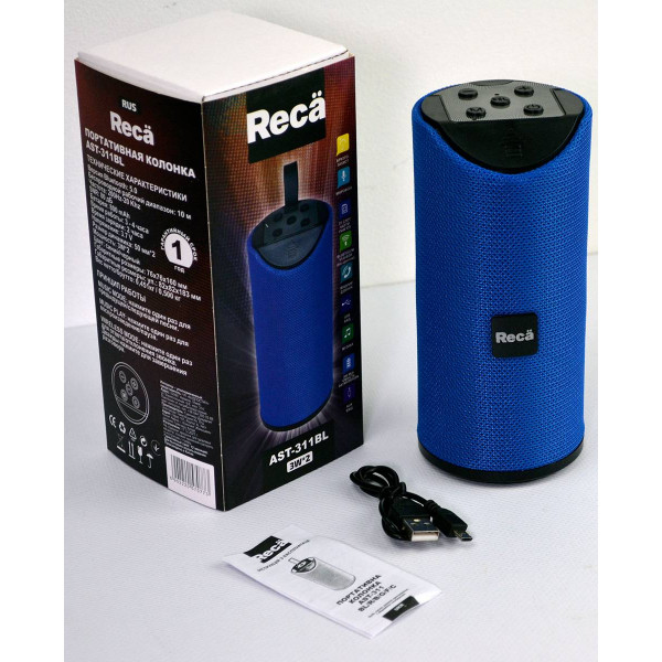 Фото - Портативна акустика Reca AST-311BL Blue