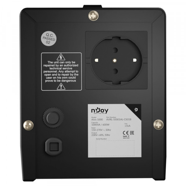 Фото - Стабілізатор напруги Njoy Alvis 1000 (AVRL-10001AL-CS01B)