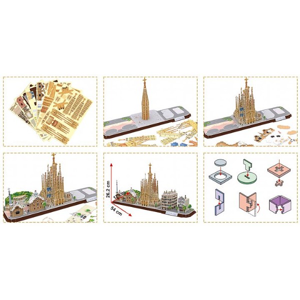 Фото - 3D пазлы Cubic Fun ''City Line Barcelona'' (MC256h)
