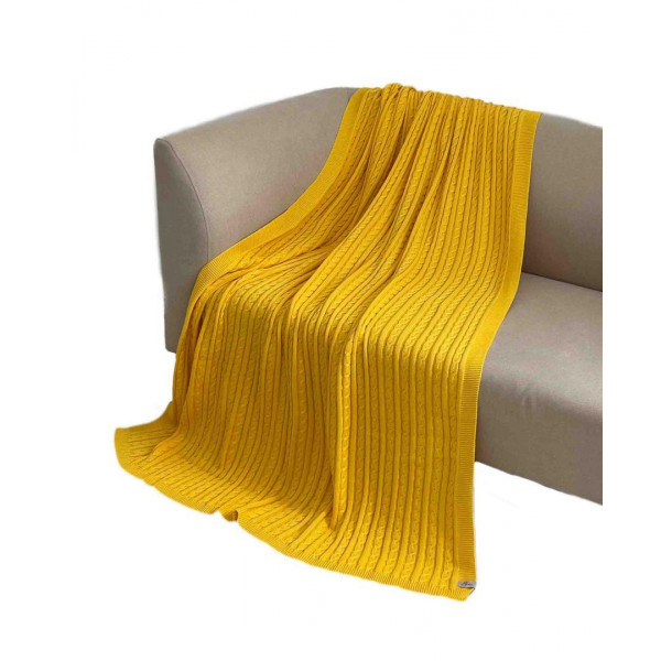 Фото - Плед полуторний Прованс Exclusive Nature Жовтий 140х180 см (026674)