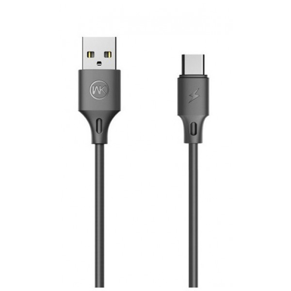Фото - Кабель синхронізації даних WK WDC-092a 2,1А USB-USB Type-C 2m Black (6941027610558)