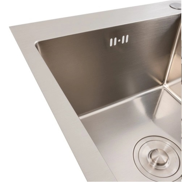 Фото - Мийка кухонна VALESO CM 78x48 Handmade на дві чаші (круглий сифон, 3.0/0.8)