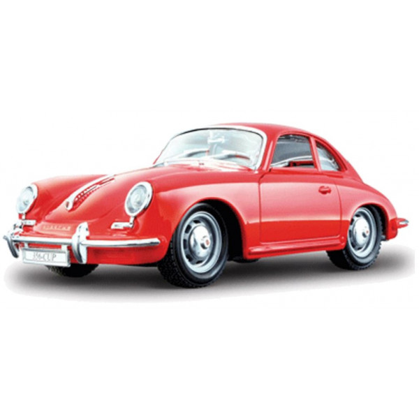 Фото - Колекційна машинка 1:24 Bburago Porsche 356B (1961) (асорті слонова кістка, червоний, 1:24) (18-22079)