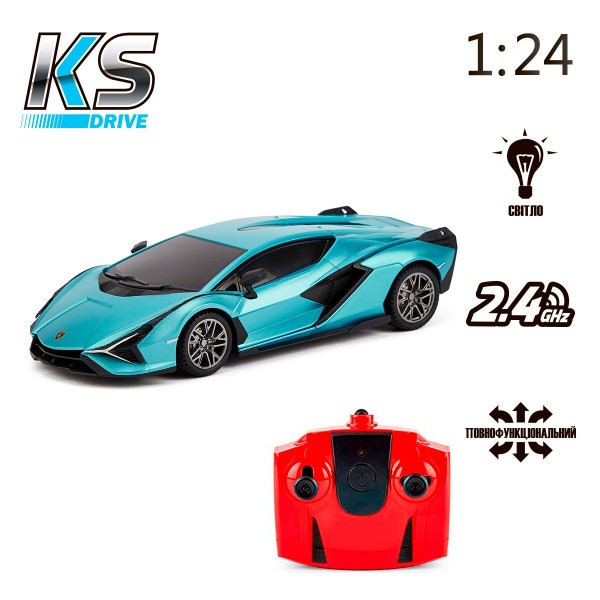 Фото - Радіокерована машинка
KS Drive Lamborghini Sian синій (124GLSB)