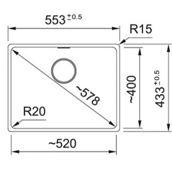 Фото - Мийка кухонна Franke 553х433х200 мм MRG 110-52 (125.0699.228)