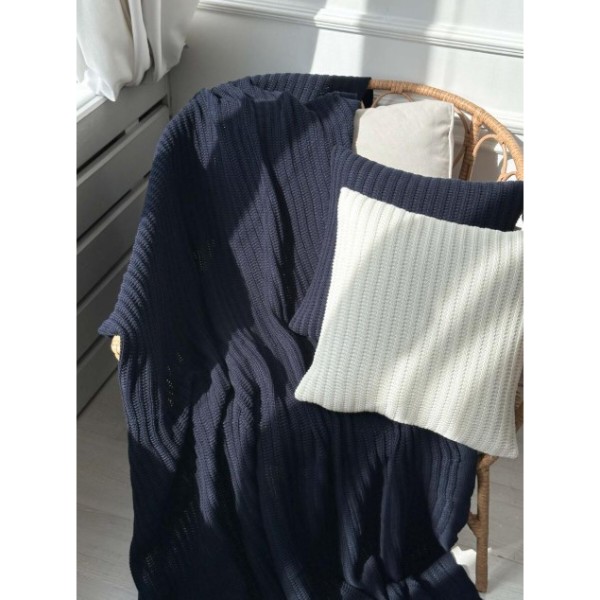 Фото - Наволочка Прованс в'язана COTTON молочна 45х45 см (039939)