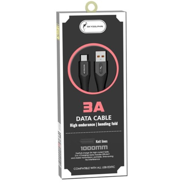 Фото - Кабель SkyDolphin S01T USB-USB Type-C 1m Black (USB-000583)