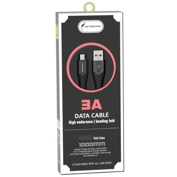 Фото - Кабель SkyDolphin S01V USB-microUSB 1m Black (USB-000585)