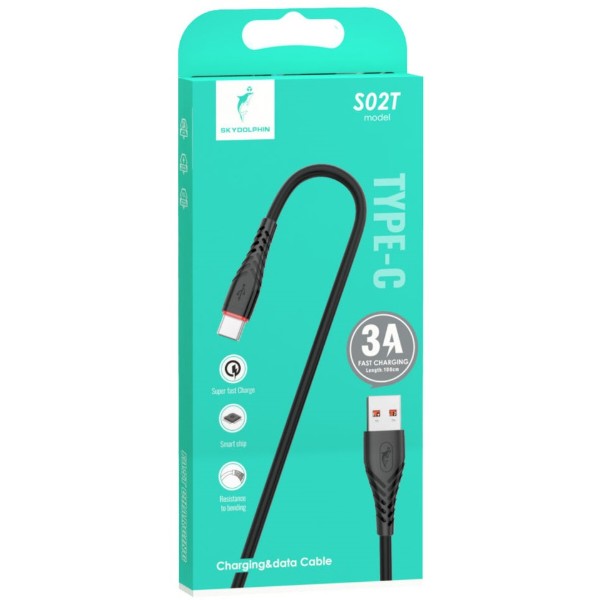 Фото - Кабель SkyDolphin S02T USB-USB Type-C 1m Black (USB-000589)