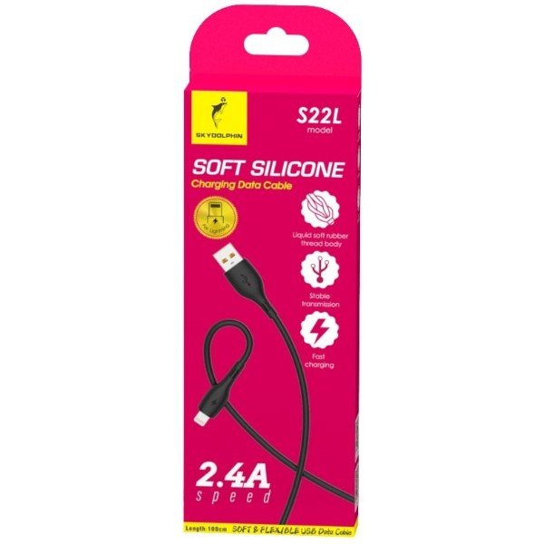 Фото - Кабель SkyDolphin S22V Soft Silicone USB - microUSB 1 м Black (USB-000607)