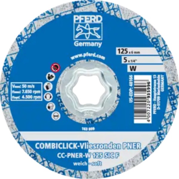 Фото - Круг шлифовальный Pferd 125х6 CC-PNER soft система COMBICLICK (4007220935996)