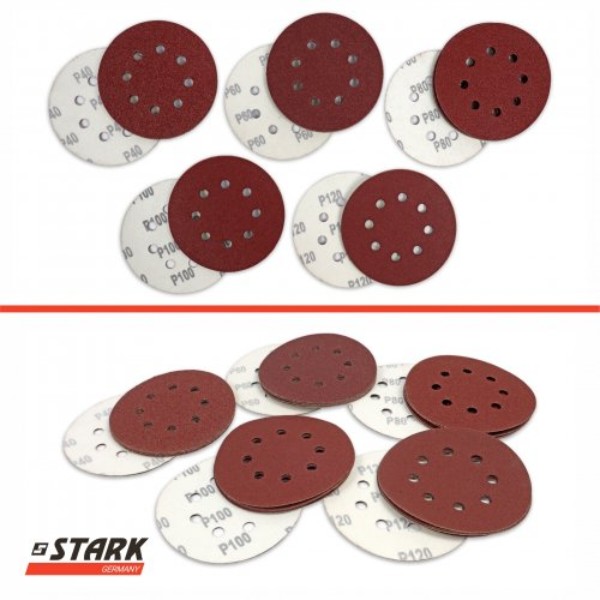 Фото - Круг шлифовальный Stark 125 мм 25 шт. P40 P60 P80 P100 P120 (125025010)