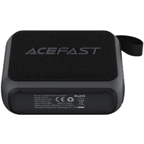 Фото - Портативна акустика AceFast K4 Go Black (6974316285113)