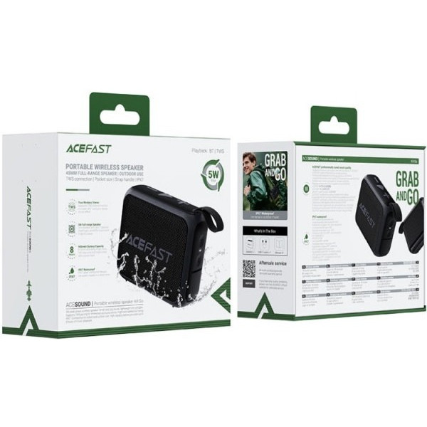 Фото - Портативна акустика AceFast K4 Go Black (6974316285113)