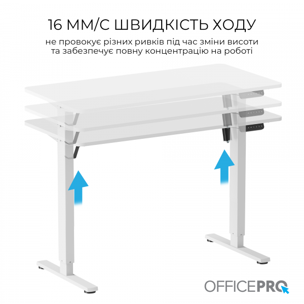 Фото - Уценка - Стол компьютерный OfficePro ODE1260W White