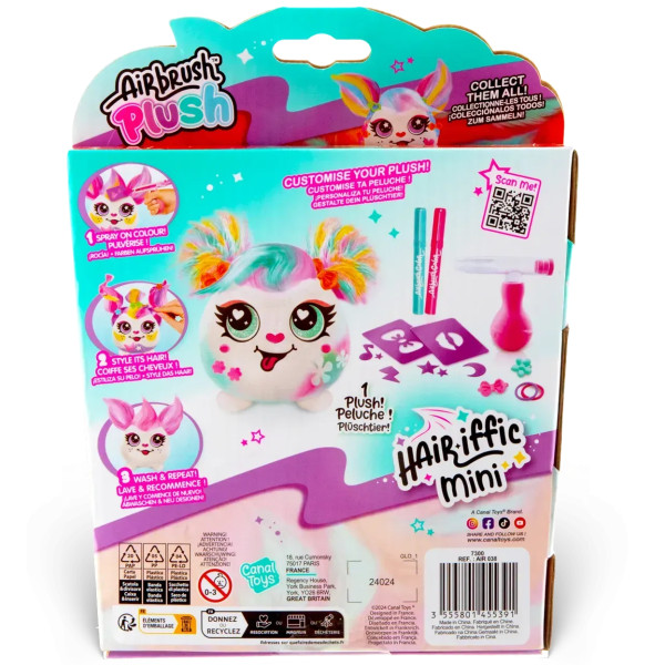 Фото - Набір для декупажу та розпису Canal Toys DIY AIRBRUSH PLUSH - Hair'iffic Зроби зачіску - Пош (AIR038/3)