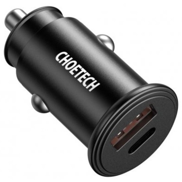 Фото - Автомобильное зарядное устройство Choetech PD3.0 30w Fast Black (TC0006)